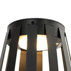 Buiten tafellamp zwart incl. LED 3-staps dimbaar solar en oplaadbaar - Penny