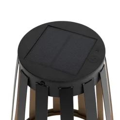 Buiten tafellamp zwart incl. LED 3-staps dimbaar solar en oplaadbaar - Penny