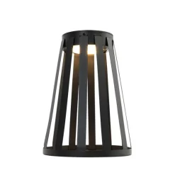 Buiten tafellamp zwart incl. LED 3-staps dimbaar solar en oplaadbaar - Penny