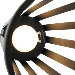 Buiten tafellamp zwart incl. LED 3-staps dimbaar solar en oplaadbaar - Penny