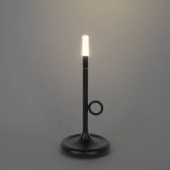 Buiten tafellamp zwart incl. LED met touch dimmer oplaadbaar - Sjarel