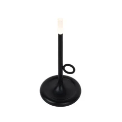 Buiten tafellamp zwart incl. LED met touch dimmer oplaadbaar - Sjarel