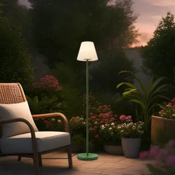 Buiten vloerlamp groen met witte kap IP65 - Virginia