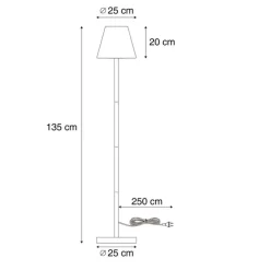 Buiten vloerlamp groen met witte kap IP65 - Virginia