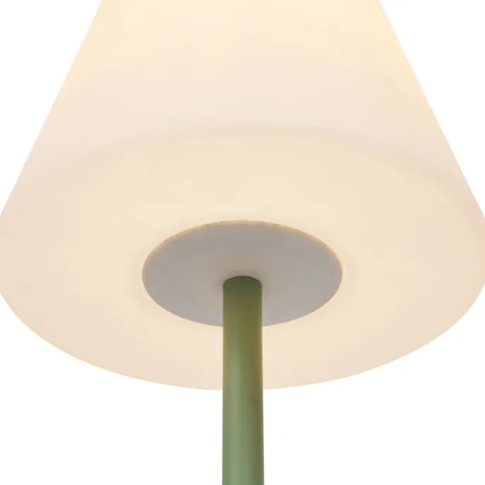 Buiten vloerlamp groen met witte kap IP65 - Virginia