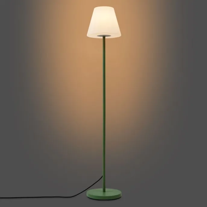 Buiten vloerlamp groen met witte kap IP65 - Virginia