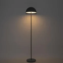 Buiten vloerlamp mushroom zwart oplaadbaar 3-staps dimbaar - Keira