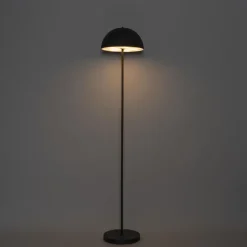 Buiten vloerlamp mushroom zwart oplaadbaar 3-staps dimbaar - Keira