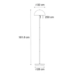 Buiten vloerlamp mushroom zwart oplaadbaar 3-staps dimbaar - Keira