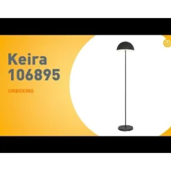 Buiten vloerlamp mushroom zwart oplaadbaar 3-staps dimbaar - Keira