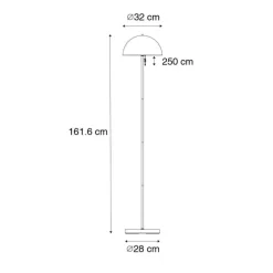 Buiten vloerlamp mushroom wit oplaadbaar 3-staps dimbaar - Keira