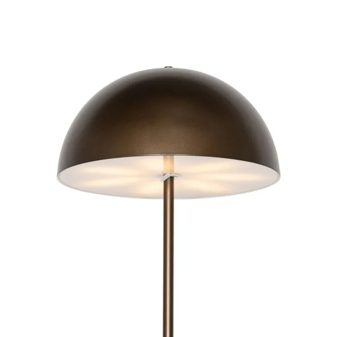 Buiten vloerlamp mushroom donkerbrons oplaadbaar - Keira