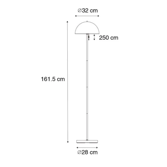 Buiten vloerlamp mushroom donkerbrons oplaadbaar - Keira