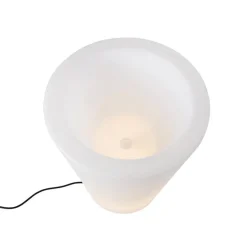 Buiten vloerlamp wit 60 cm bloempot IP65 - Verano