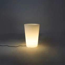 Buiten vloerlamp wit 60 cm bloempot IP65 - Verano