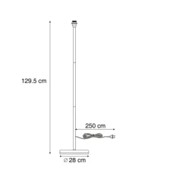 Buiten vloerlamp wit - Virginia Foot