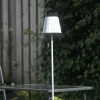 Buiten vloerlamp wit incl. LED 3-staps dimbaar op solar - Ferre