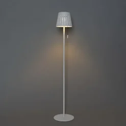 Buiten vloerlamp wit incl. LED 3-staps dimbaar op solar - Ferre