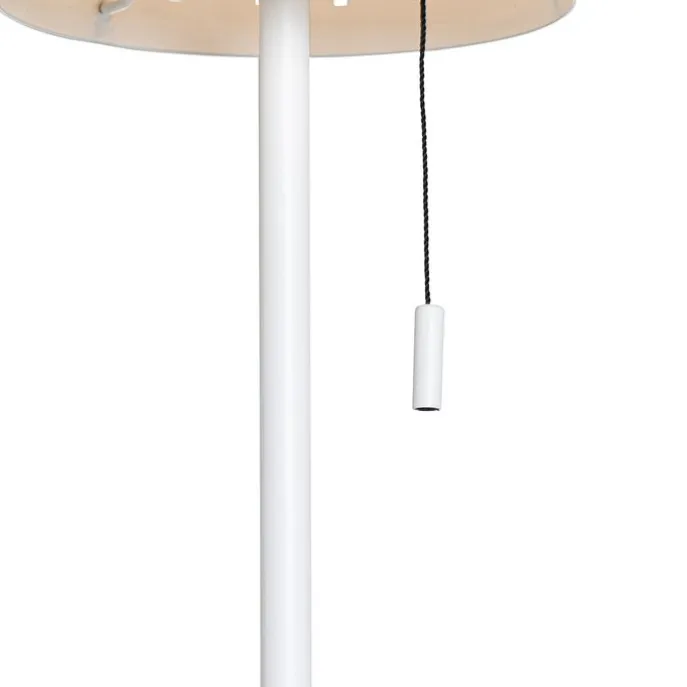 Buiten vloerlamp wit incl. LED 3-staps dimbaar op solar - Ferre