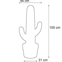 Buiten vloerlamp wit incl. LED IP65 - Kaktus