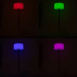 Buiten vloerlamp wit incl. LED dimbaar solar oplaadbaar IP65 - Chloe Plant