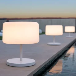 Buiten vloerlamp wit incl. LED dimbaar solar oplaadbaar IP65 - Chloe Plant