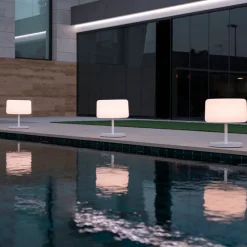 Buiten vloerlamp wit incl. LED dimbaar solar oplaadbaar IP65 - Chloe Plant