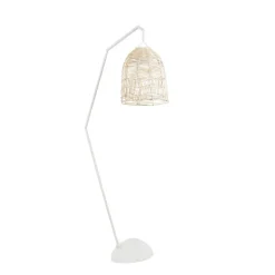Buiten vloerlamp wit incl. LED IP54 oplaadbaar met afstandsbediening - Santorini