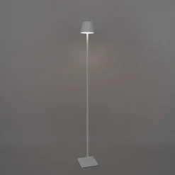 Buiten vloerlamp wit incl. LED met touch dimmer oplaadbaar - Janet
