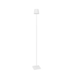 Buiten vloerlamp wit incl. LED met touch dimmer oplaadbaar - Janet