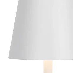 Buiten vloerlamp wit incl. LED met touch dimmer oplaadbaar - Janet