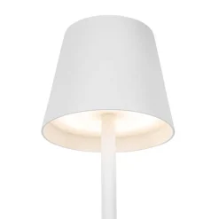 Buiten vloerlamp wit incl. LED met touch dimmer oplaadbaar - Janet