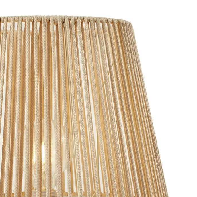 Buiten vloerlamp wit met kap beige touw IP44 - Virginia Jayla