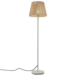 Buiten vloerlamp wit met kap beige touw IP44 - Virginia Jayla