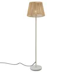 Buiten vloerlamp wit met kap beige touw IP44 - Virginia Jayla