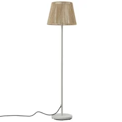 Buiten vloerlamp wit met kap beige touw IP44 - Virginia Jayla