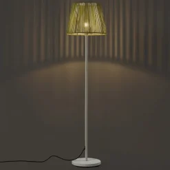 Buiten vloerlamp wit met kap groen touw IP44 / IP54 - Virginia Jayla