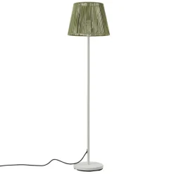 Buiten vloerlamp wit met kap groen touw IP44 / IP54 - Virginia Jayla