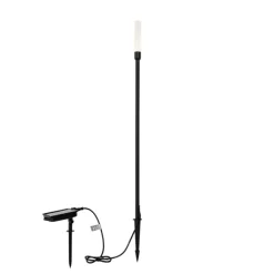 Buiten vloerlamp zwart incl. LED oplaadbaar en solar - Barry