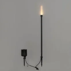 Buiten vloerlamp zwart incl. LED oplaadbaar en solar - Barry