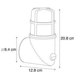 Buiten wandlamp antiek goud IP54 met bewegingssensor - Kiki