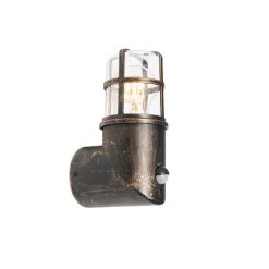 Buiten wandlamp antiek goud IP54 met bewegingssensor - Kiki