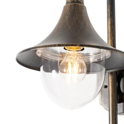 Buiten wandlamp antiek goud IP44 incl. bewegingsmelder - Daphne