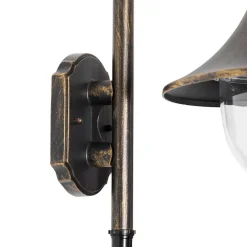 Buiten wandlamp antiek goud IP44 incl. bewegingsmelder - Daphne