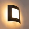 Buiten wandlamp antraciet IP44 schemersensor - Emmerald