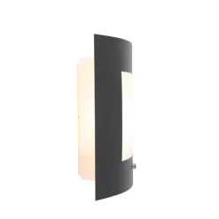 Buiten wandlamp antraciet IP44 schemersensor - Emmerald
