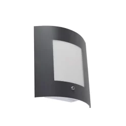 Buiten wandlamp antraciet IP44 schemersensor - Emmerald