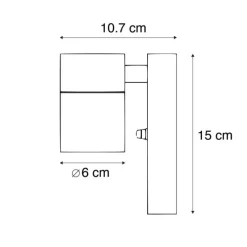 Buiten wandlamp antraciet IP44 met schemersensor - Solo
