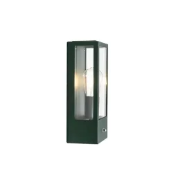 Buiten wandlamp donker groen met schemersensor IP44 - Rotterdam
