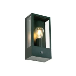 Buiten wandlamp donker groen met schemersensor IP44 - Rotterdam